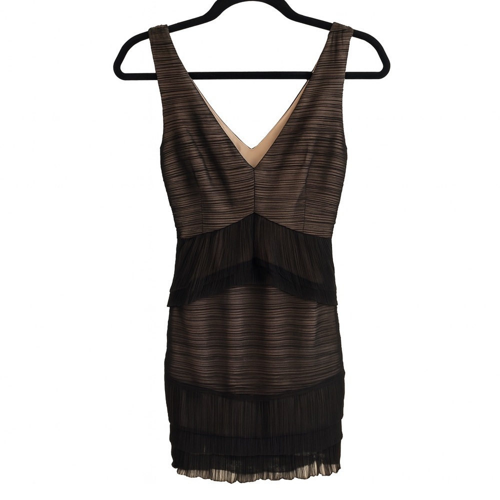 BCBG Max Azria Sven Black Mesh Mini Dress Size XS Cocktail Extra Small - Picture 2 of 8